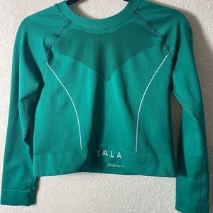 Tala Women's Long Sleeve Green Crop-top Sz XL